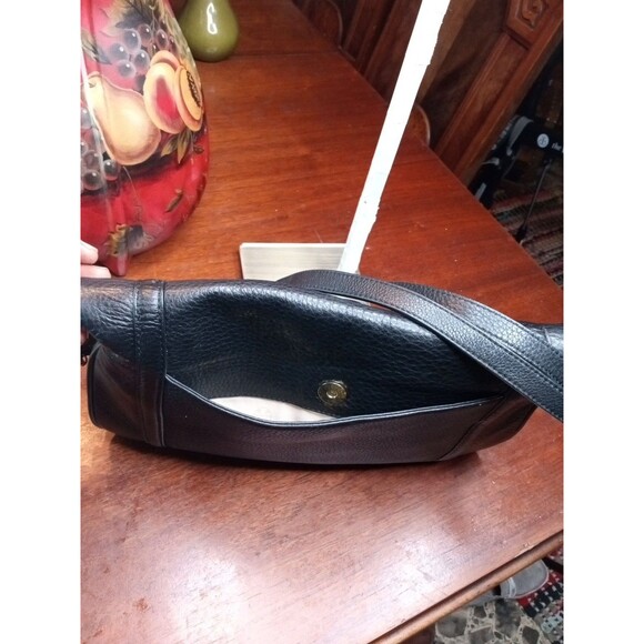 $435+ Auth Tory Burch Black Leather Amanda Foldover Crossbody Bag Beautiful - Picture 5 of 11